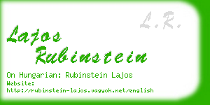 lajos rubinstein business card